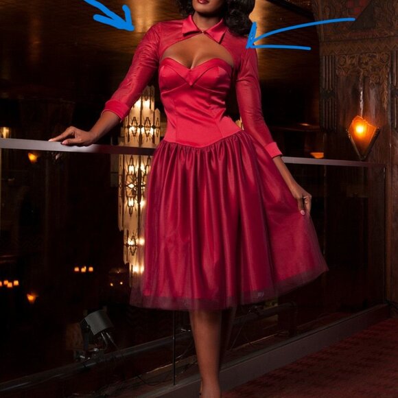 Pin Up Girl Bernadette mesh BOLERO ONLY - Picture 1 of 6